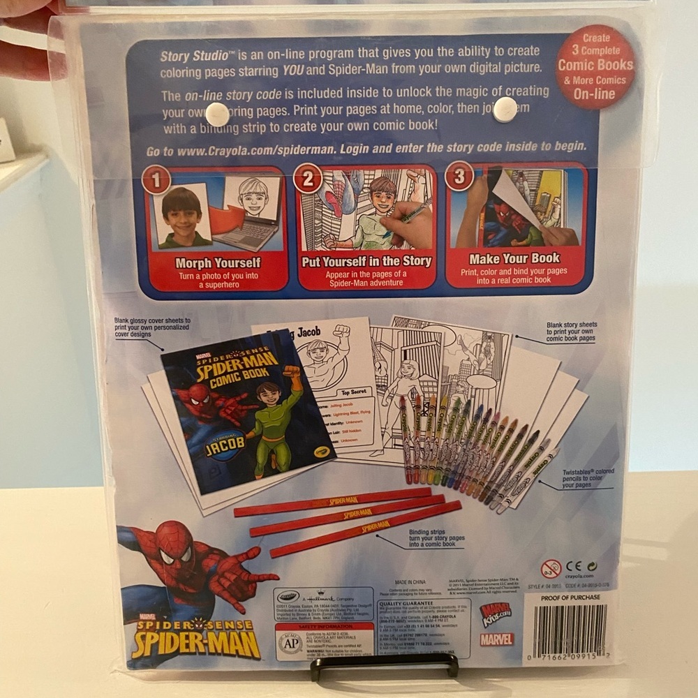 Marvel Spider-Man Story Studio Kit with Red and Blue - Picture 2 of 2